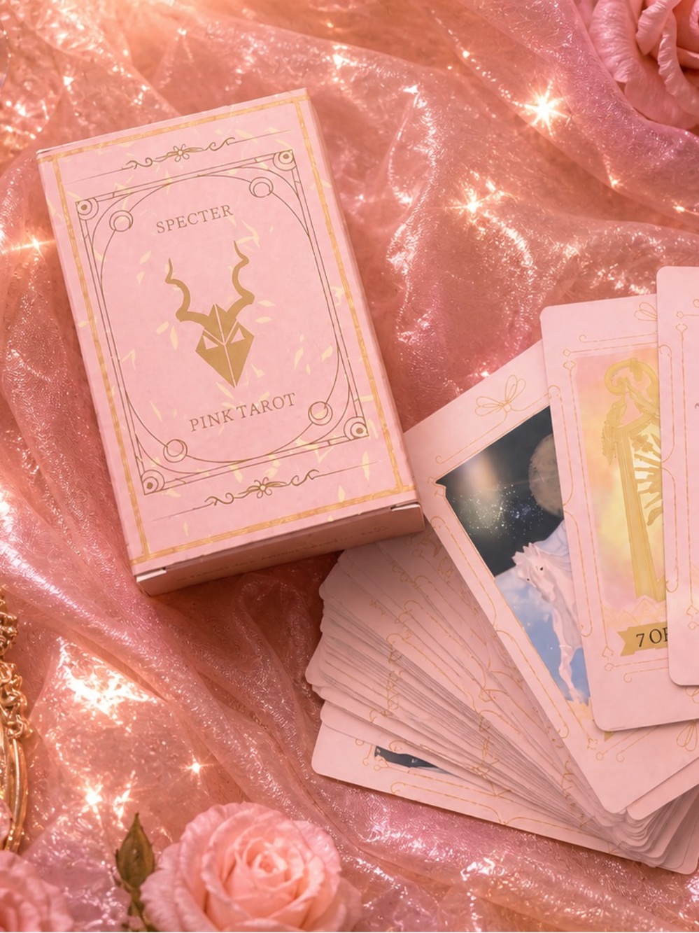 Rare Pink Tarot Deck - Independent Artist, Handmade, Hand Drawn Art, Tarot Cards